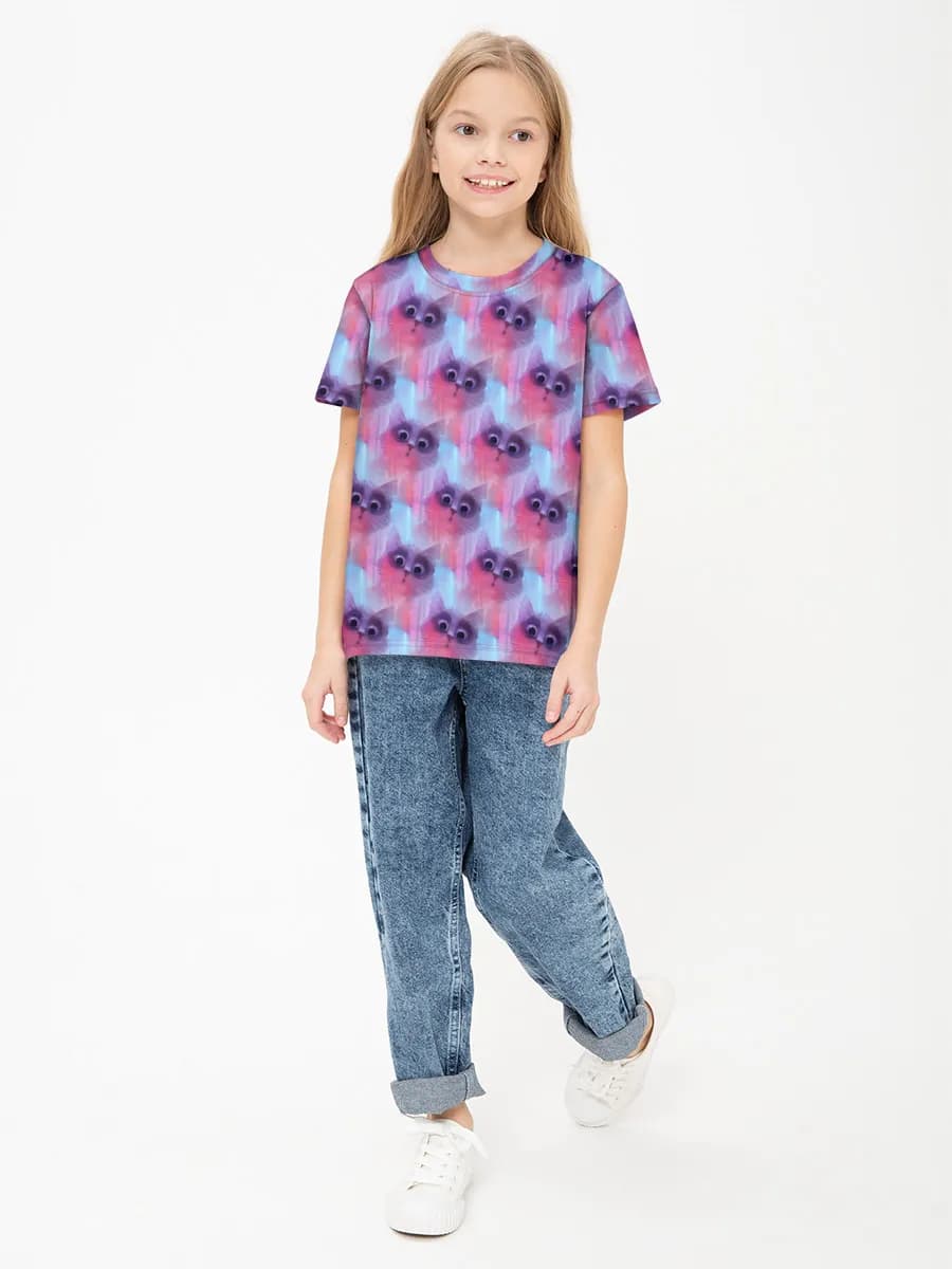 Children's cotton T-shirt (for girls. Copy)