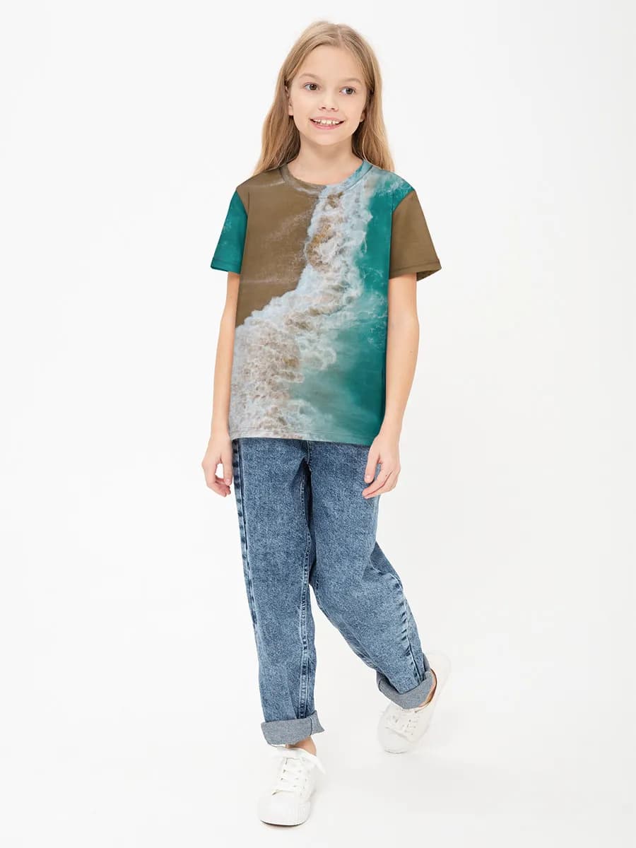 Children's cotton T-shirt (for girls. Copy)