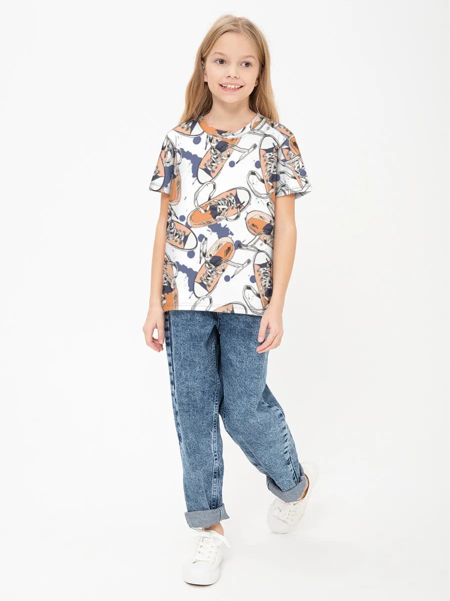 Children's cotton T-shirt (for girls. Copy)