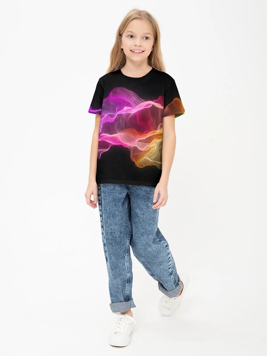 Children's cotton T-shirt (for girls. Copy)