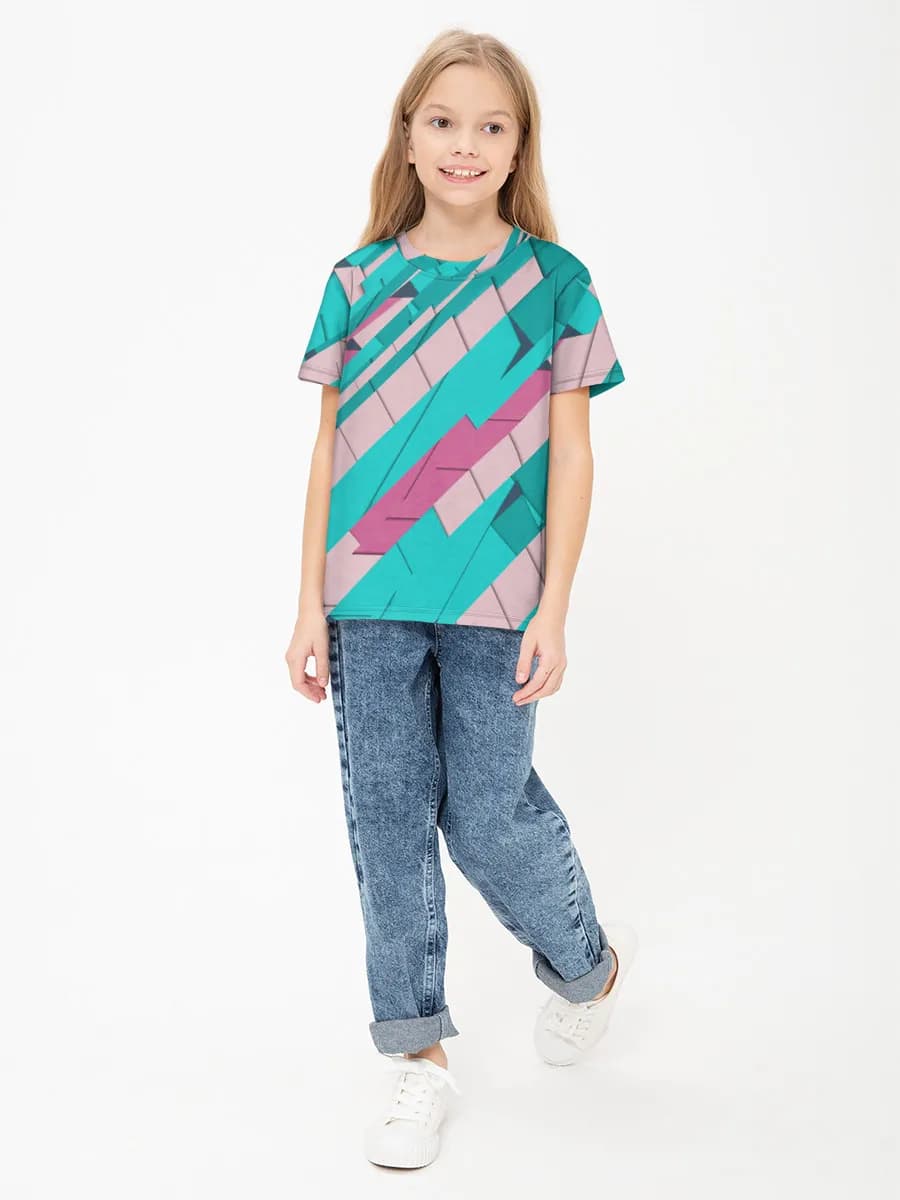 Children's cotton T-shirt (for girls. Copy)
