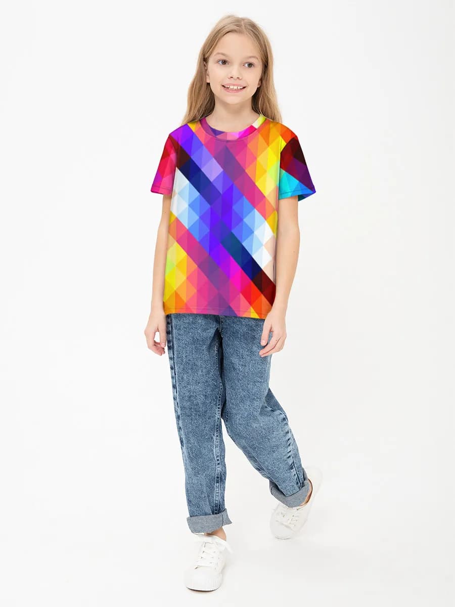 Children's cotton T-shirt (for girls. Copy)
