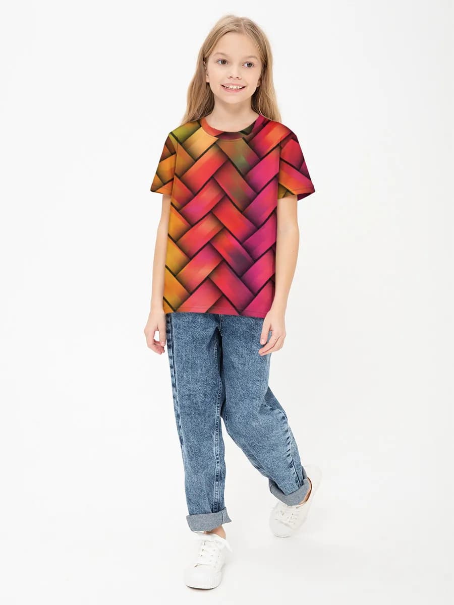 Children's cotton T-shirt (for girls. Copy)