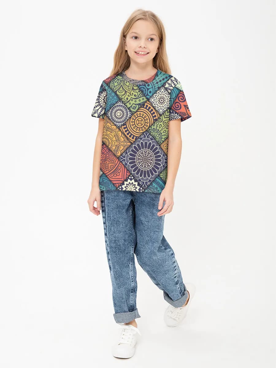 Children's cotton T-shirt (for girls. Copy)
