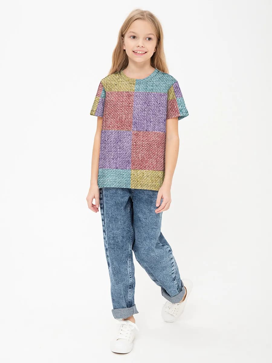 Children's cotton T-shirt (for girls. Copy)