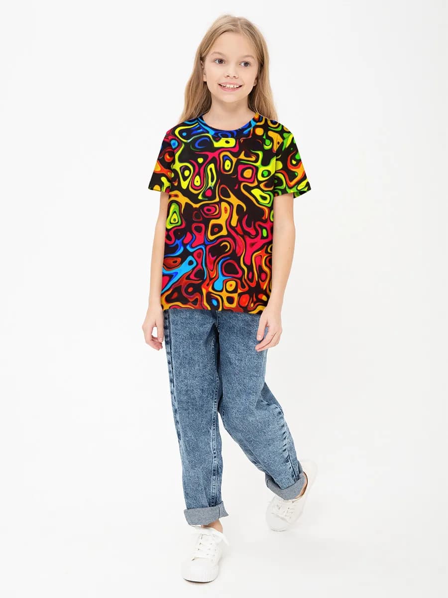 Children's cotton T-shirt (for girls. Copy)