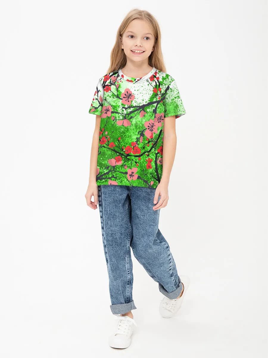 Children's cotton T-shirt (for girls. Copy)