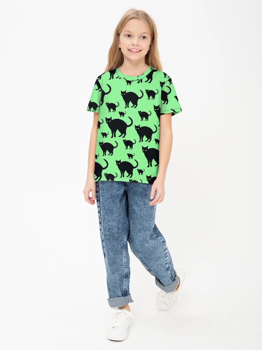 Children's cotton T-shirt (for girls. Copy)