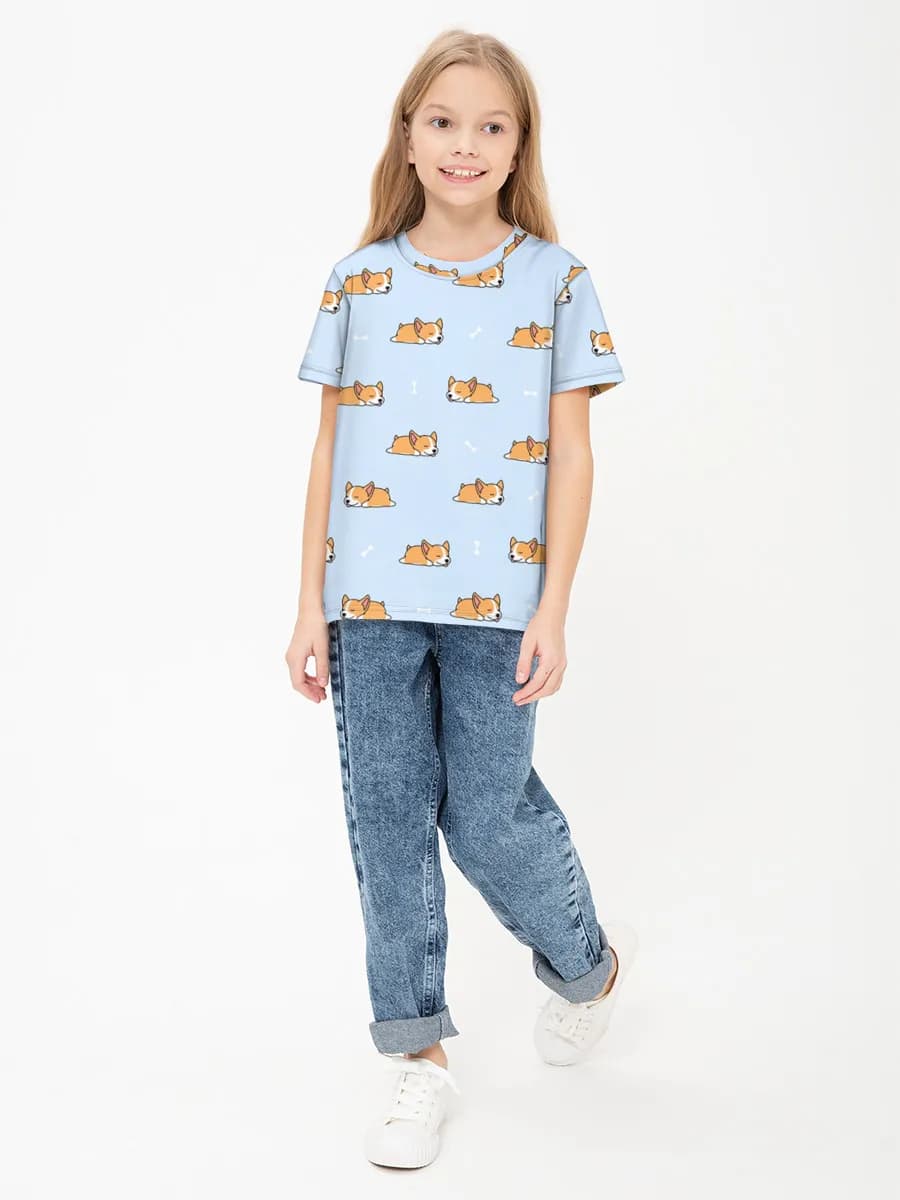 Children's cotton T-shirt (for girls. Copy)