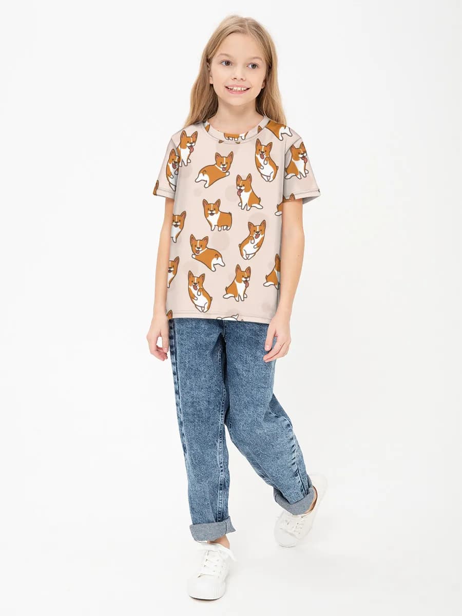 Children's cotton T-shirt (for girls. Copy)