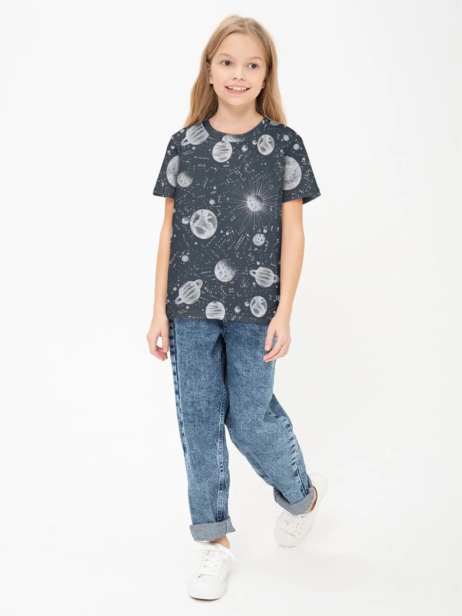 Children's cotton T-shirt (for girls. Copy)