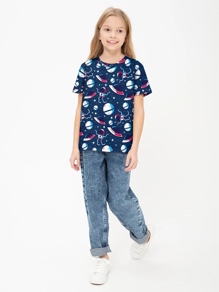 Children's cotton T-shirt (for girls. Copy)