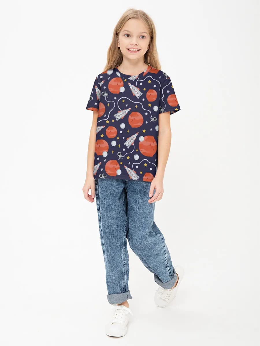 Children's cotton T-shirt (for girls. Copy)