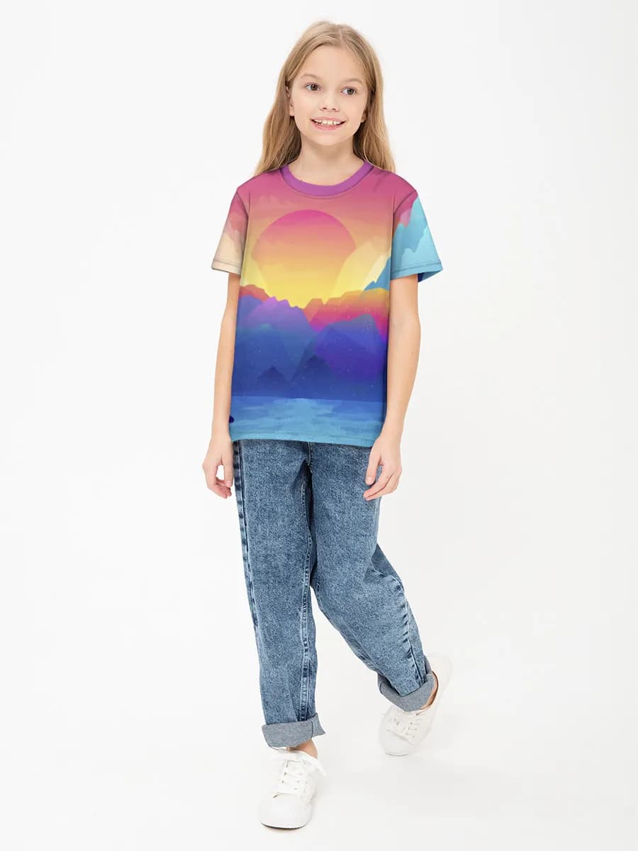 Children's cotton T-shirt (for girls. Copy)