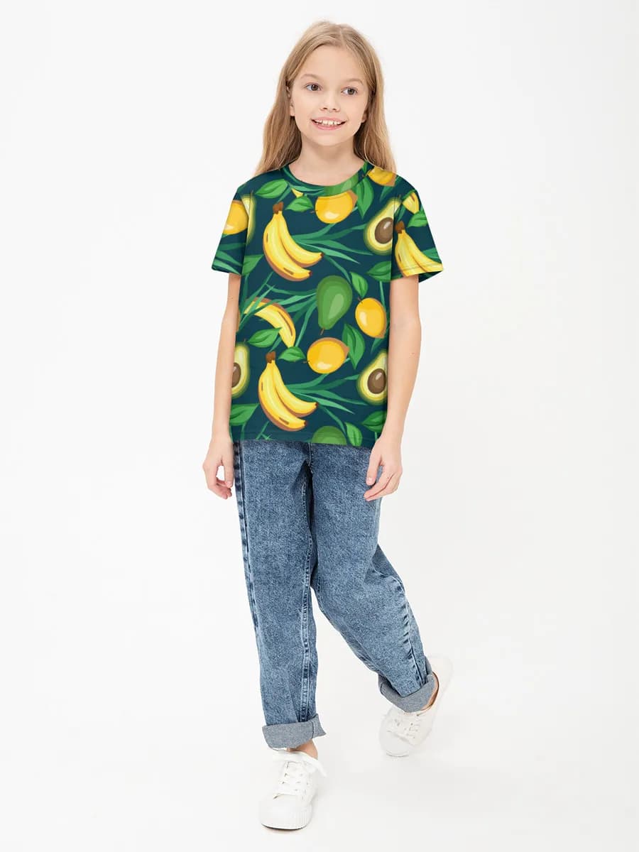 Children's cotton T-shirt (for girls. Copy)