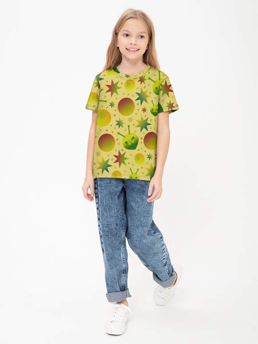 Children's cotton T-shirt (for girls. Copy)