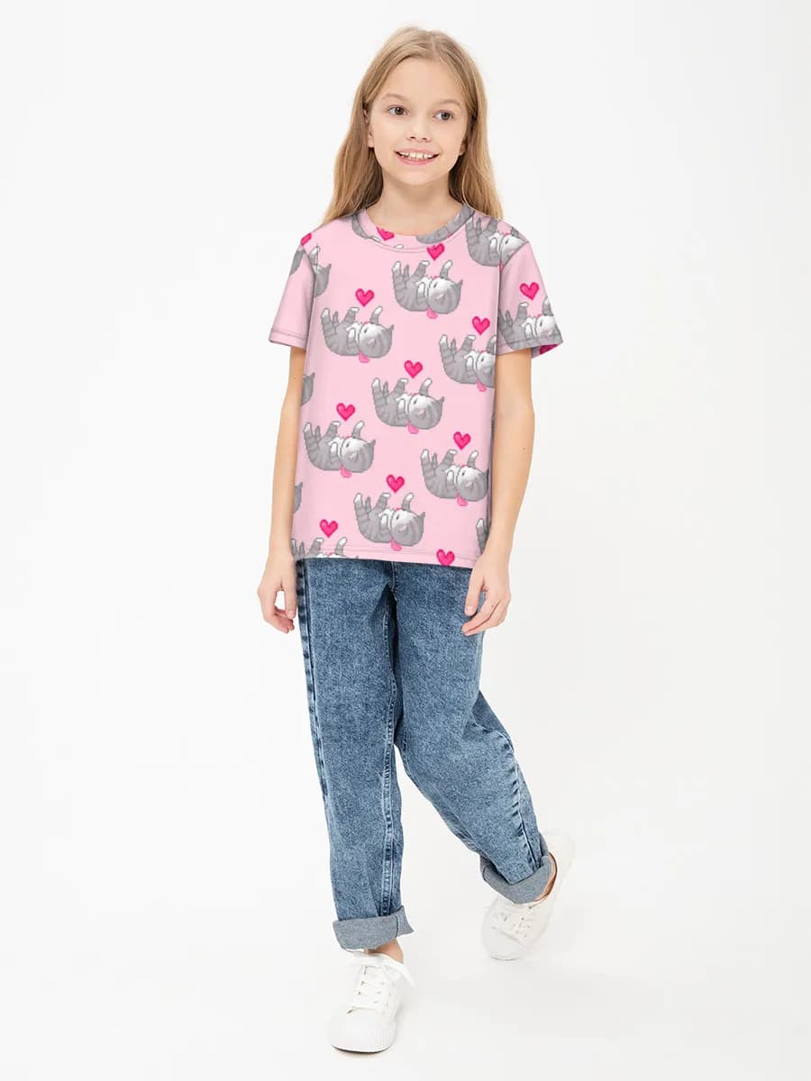 Children's cotton T-shirt (for girls. Copy)