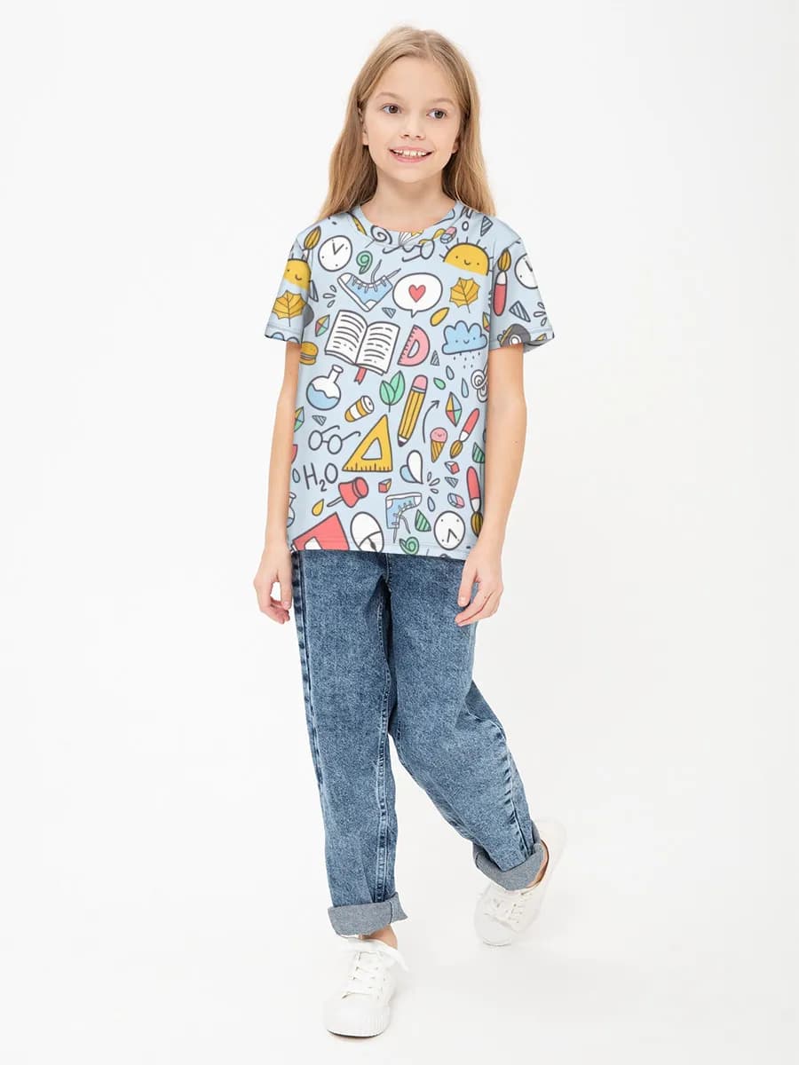 Children's cotton T-shirt (for girls. Copy)