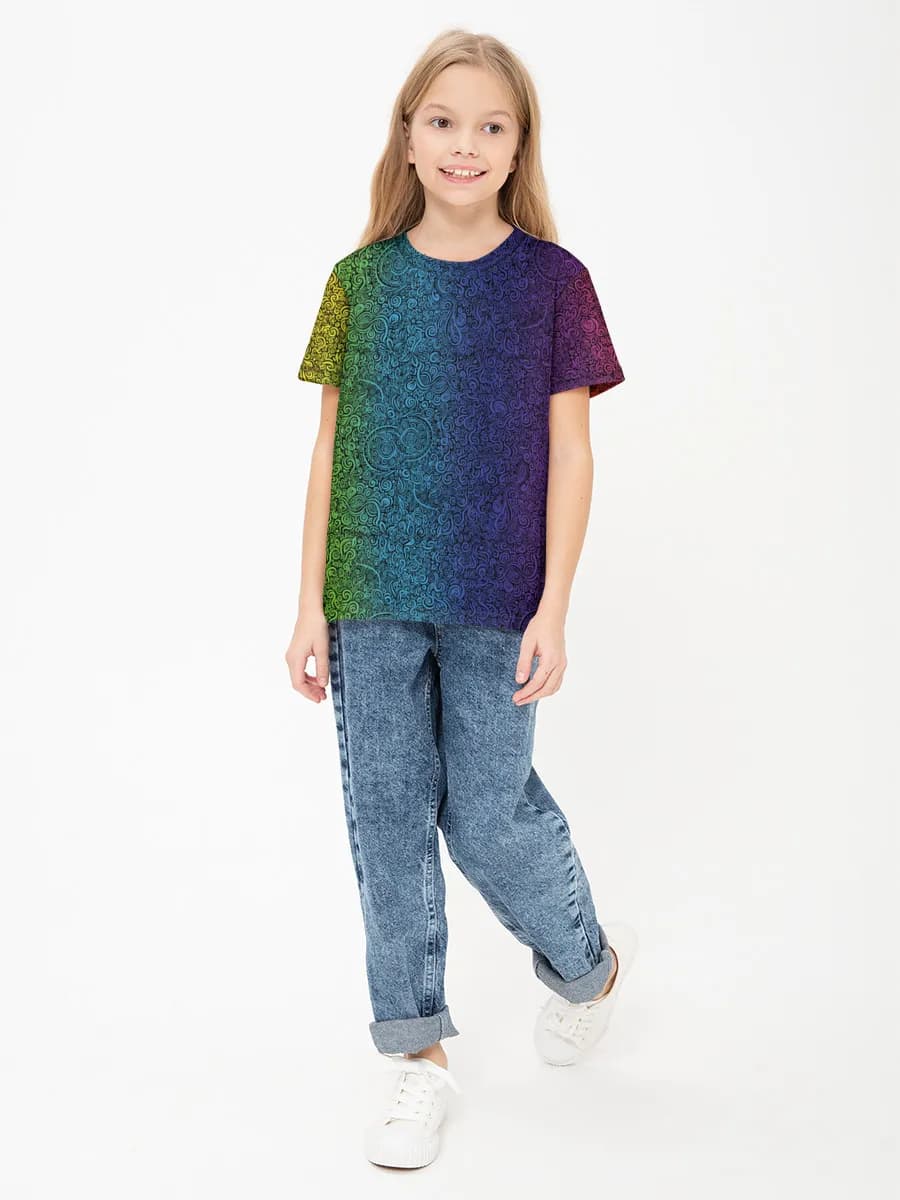 Children's cotton T-shirt (for girls. Copy)