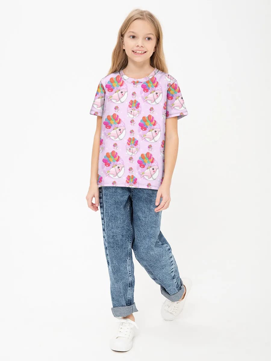 Children's cotton T-shirt (for girls. Copy)