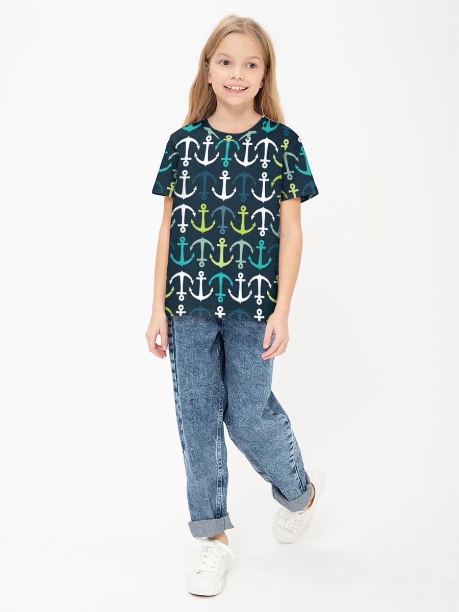 Children's cotton T-shirt (for girls. Copy)