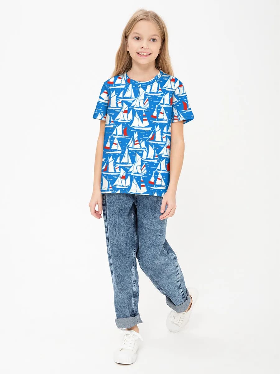 Children's cotton T-shirt (for girls. Copy)