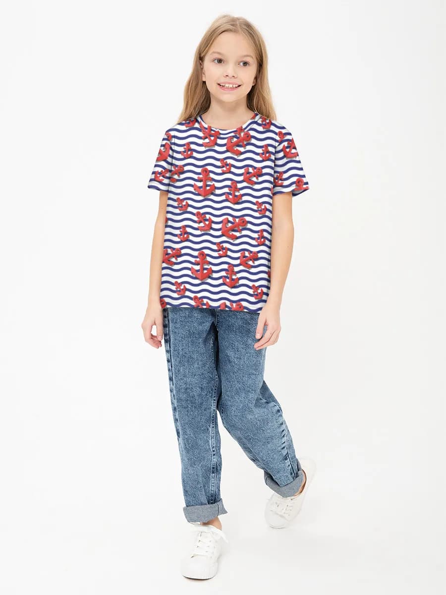 Children's cotton T-shirt (for girls. Copy)