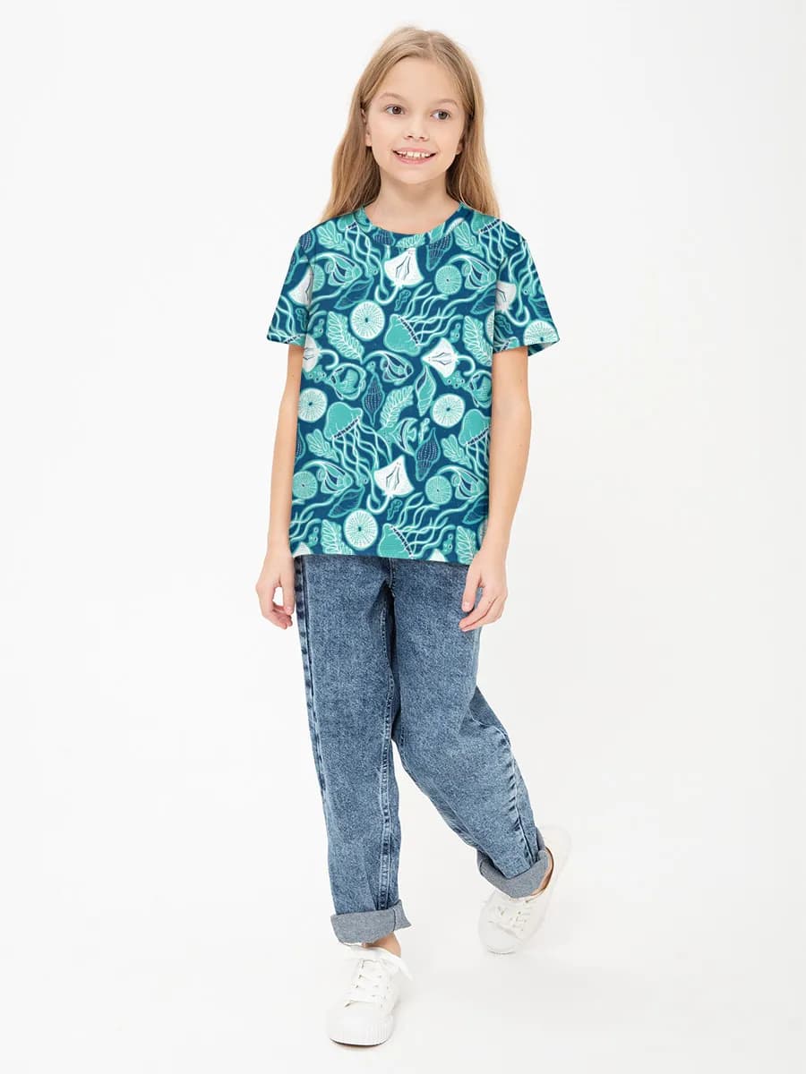 Children's cotton T-shirt (for girls. Copy)