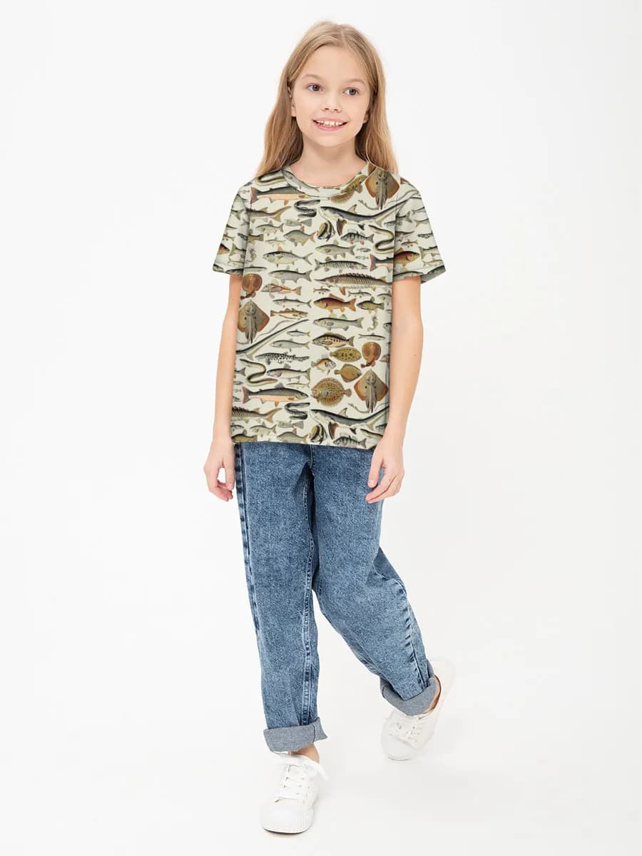Children's cotton T-shirt (for girls. Copy)