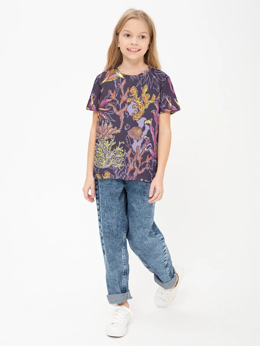 Children's cotton T-shirt (for girls. Copy)