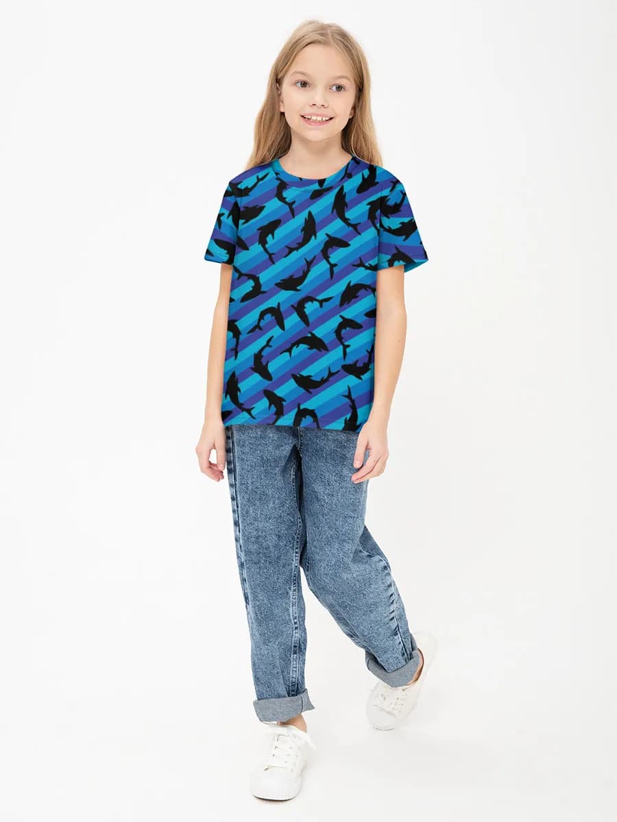Children's cotton T-shirt (for girls. Copy)