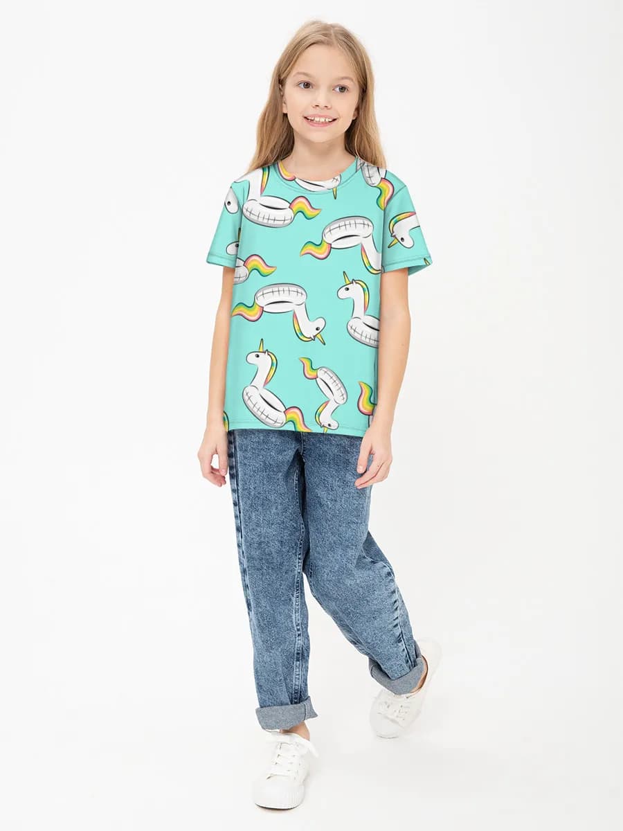 Children's cotton T-shirt (for girls. Copy)