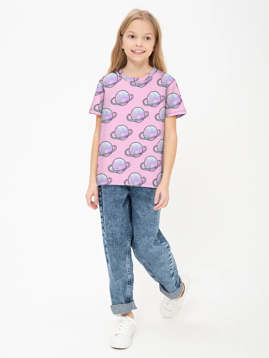 Children's cotton T-shirt (for girls. Copy)