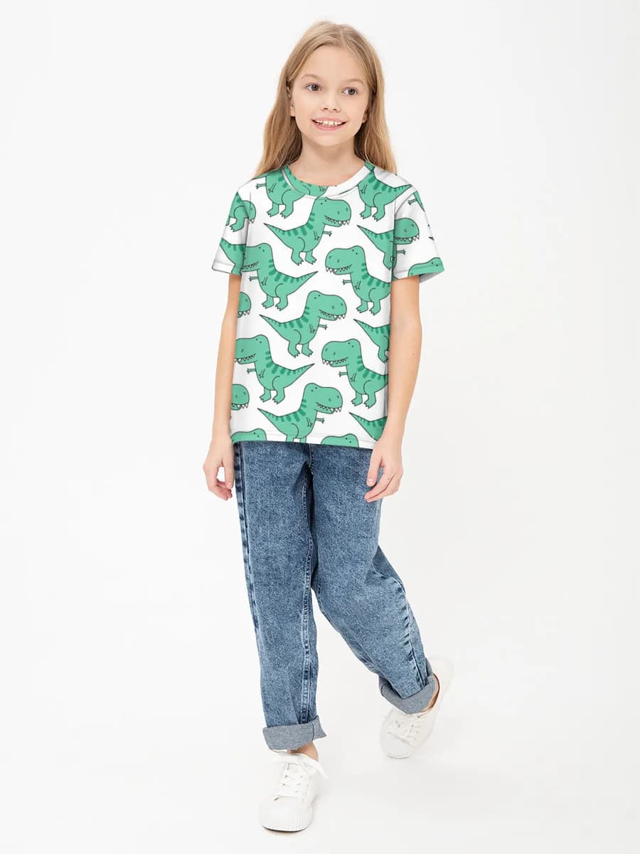 Children's cotton T-shirt (for girls. Copy)