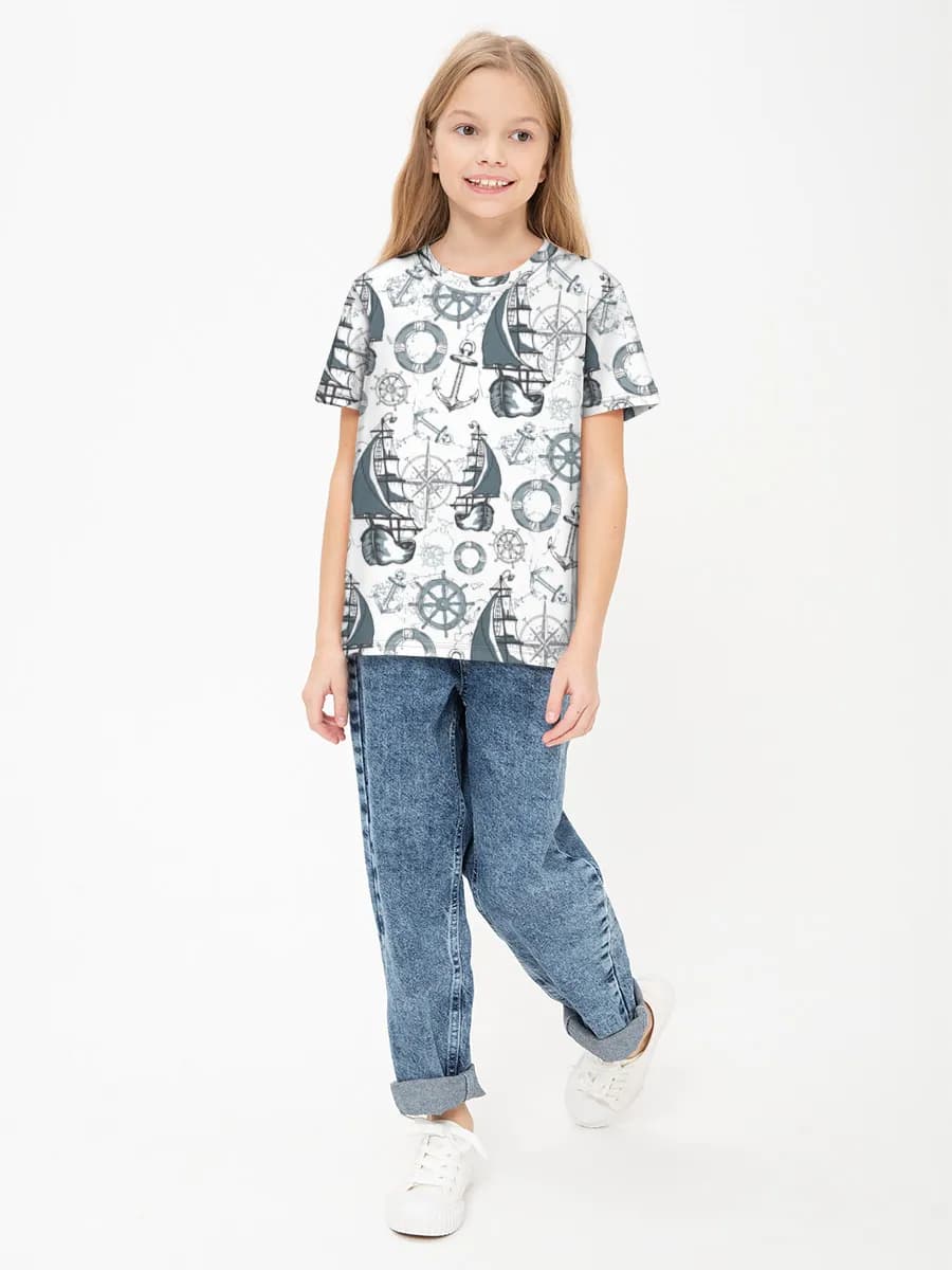 Children's cotton T-shirt (for girls. Copy)