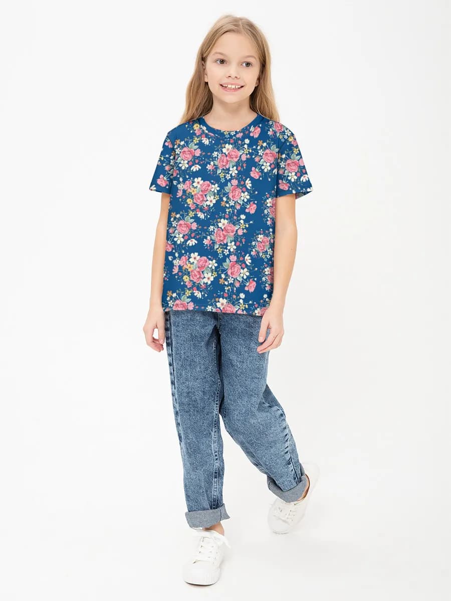 Children's cotton T-shirt (for girls. Copy)