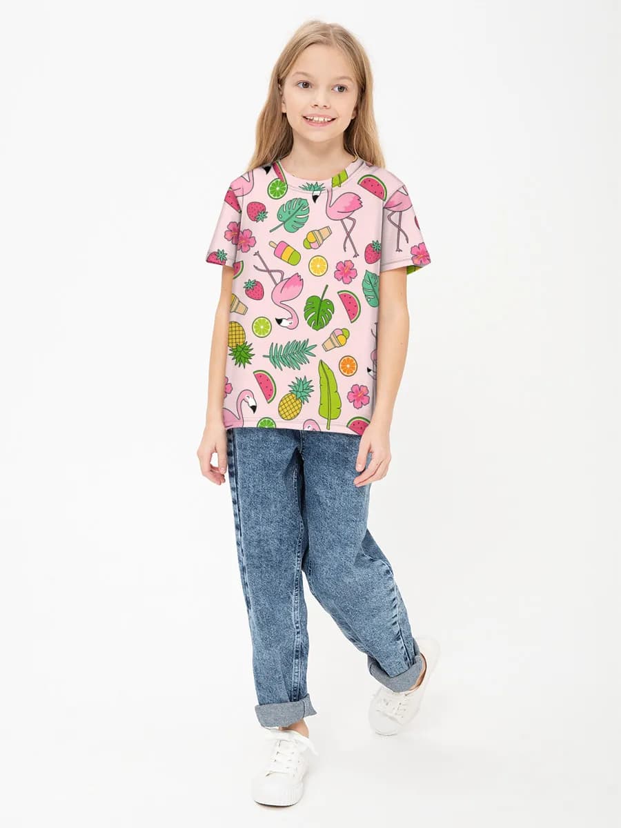 Children's cotton T-shirt (for girls. Copy)