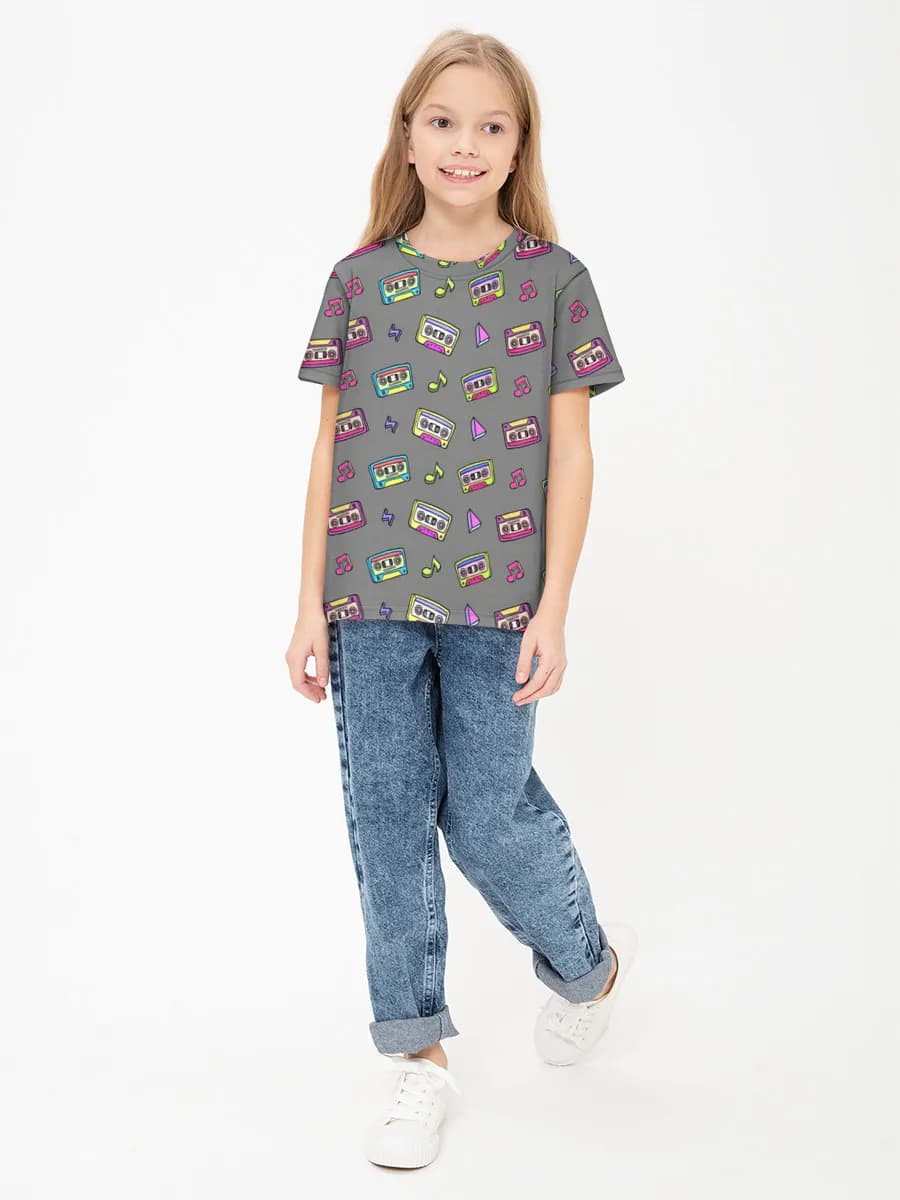 Children's cotton T-shirt (for girls. Copy)