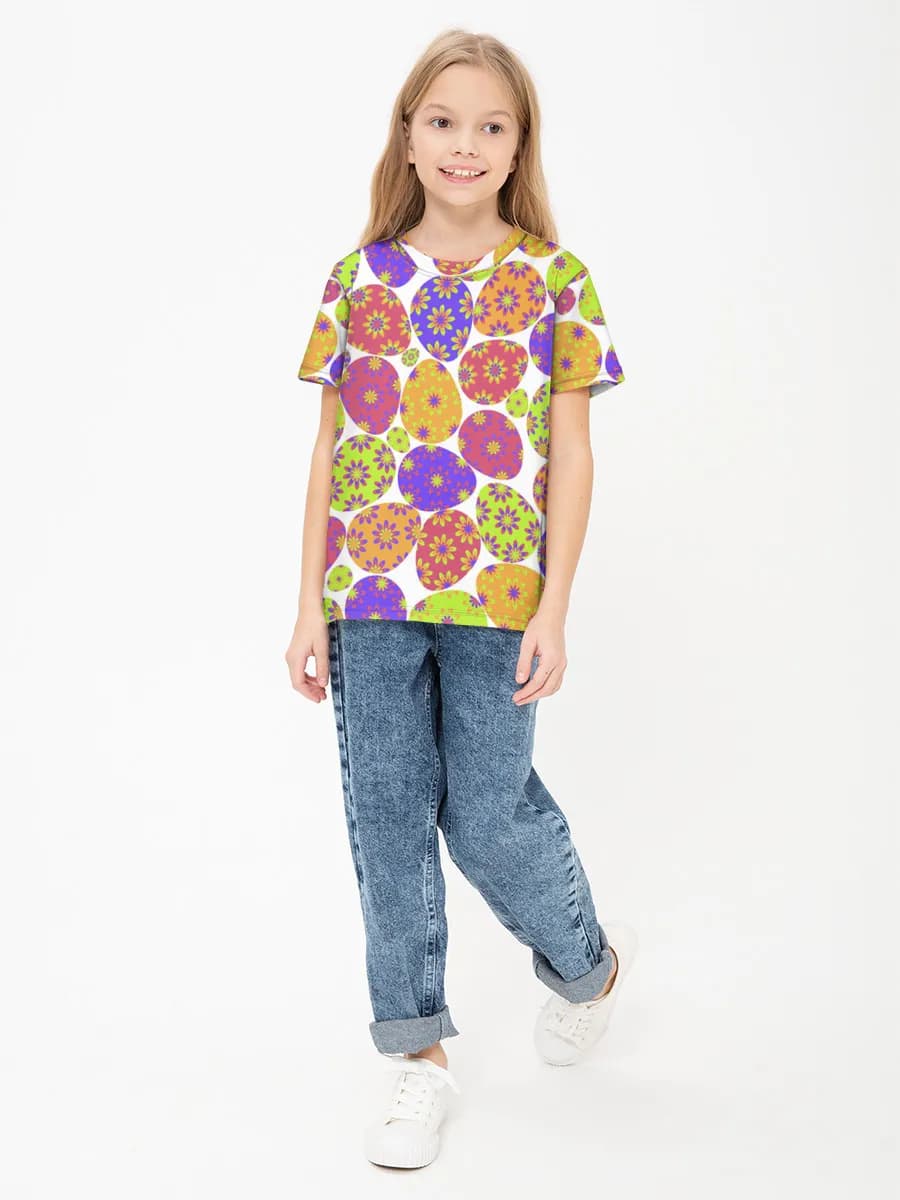 Children's cotton T-shirt (for girls. Copy)