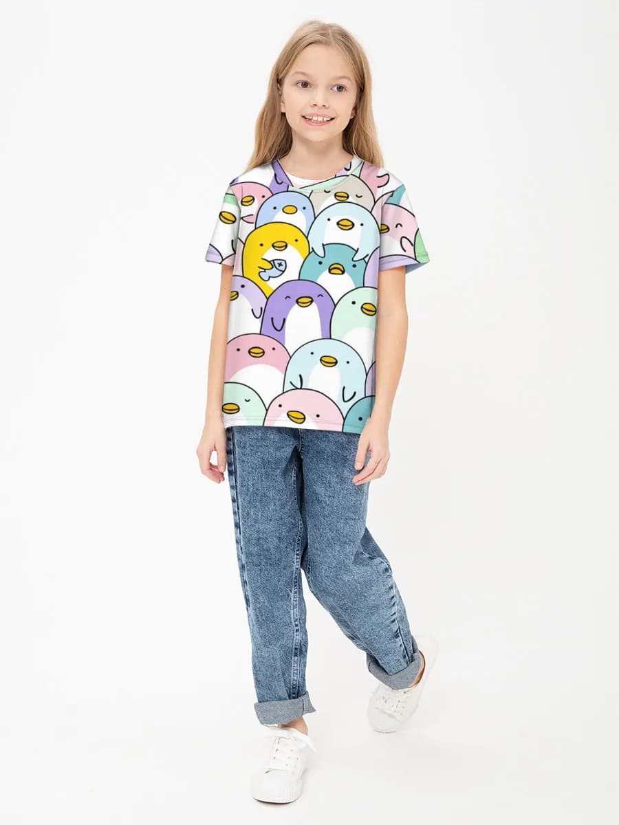Children's cotton T-shirt (for girls. Copy)