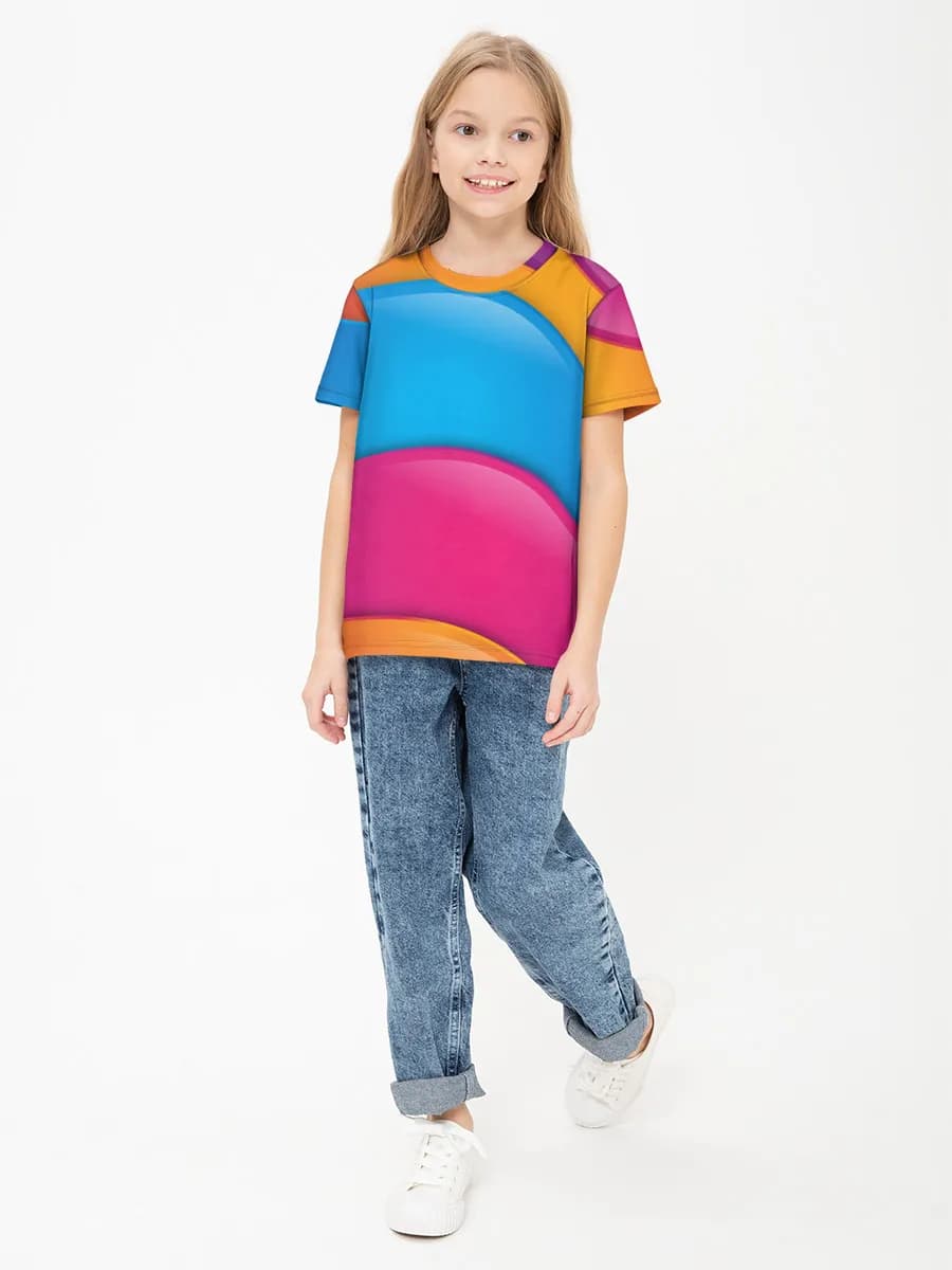 Children's cotton T-shirt (for girls. Copy)