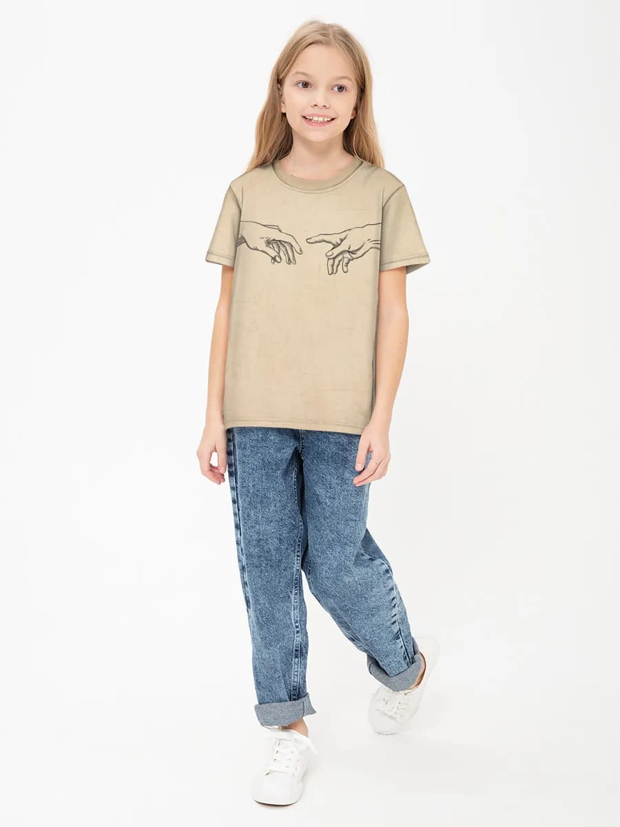 Children's cotton T-shirt (for girls. Copy)