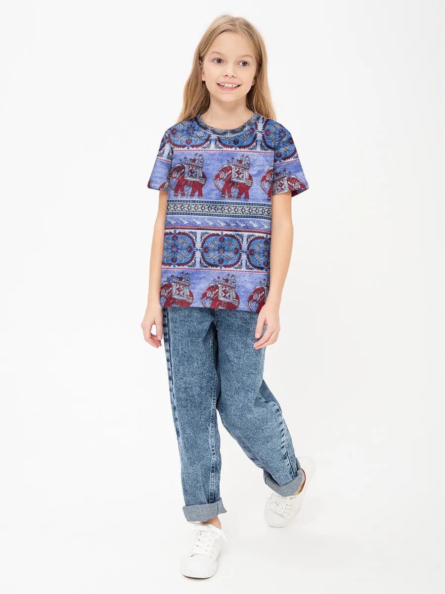 Boho Elephant Border Print