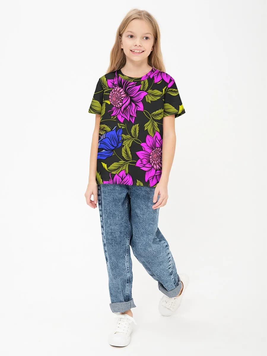Children's cotton T-shirt (for girls. Copy)