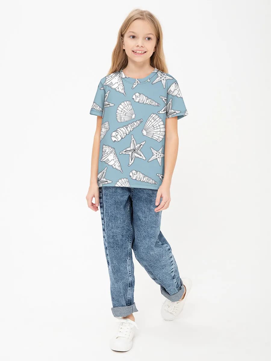 Children's cotton T-shirt (for girls. Copy)