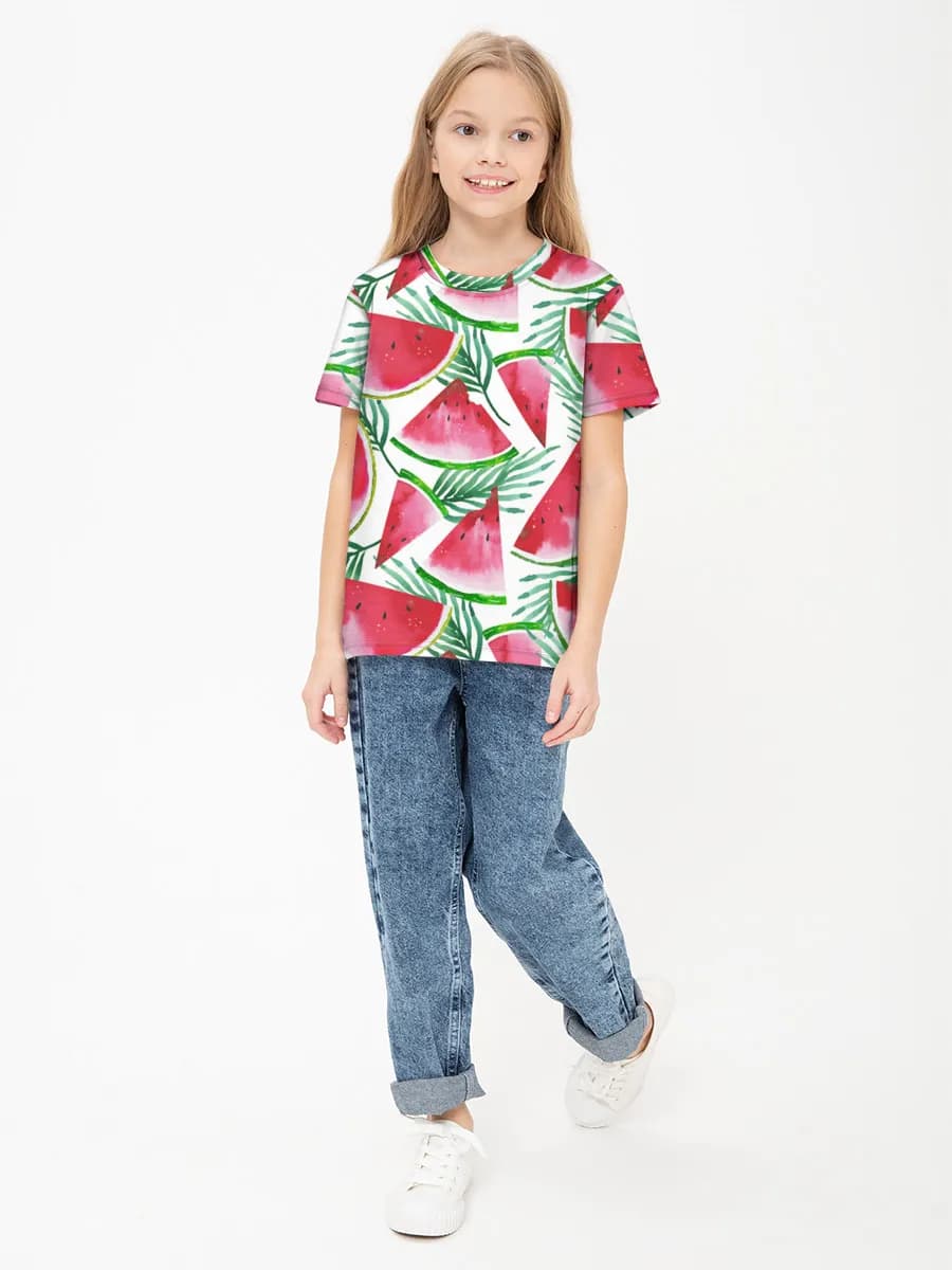 Children's cotton T-shirt (for girls. Copy)