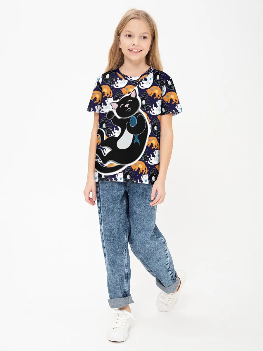 Children's cotton T-shirt (for girls. Copy)