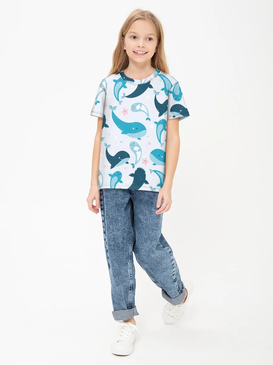 Children's cotton T-shirt (for girls. Copy)