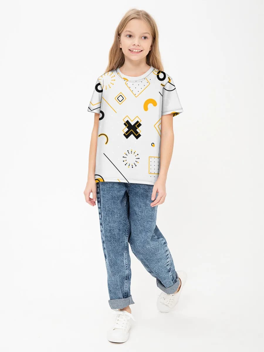Children's cotton T-shirt (for girls. Copy)