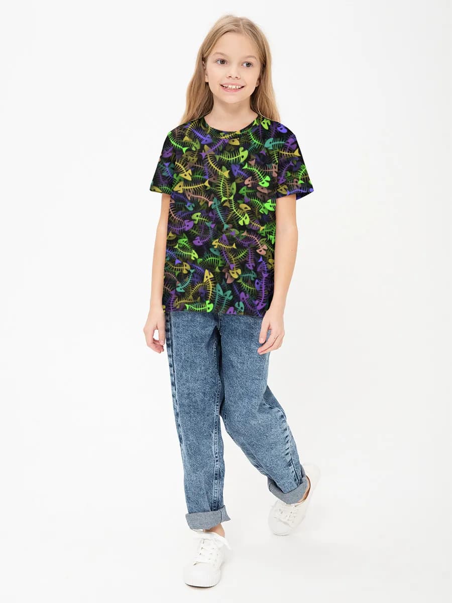Children's cotton T-shirt (for girls. Copy)